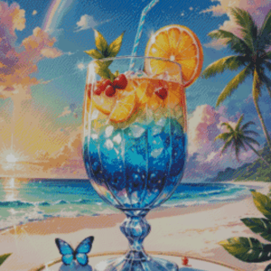 Sakura.ai Bluetime on the Beach 50x70 | Ai Art