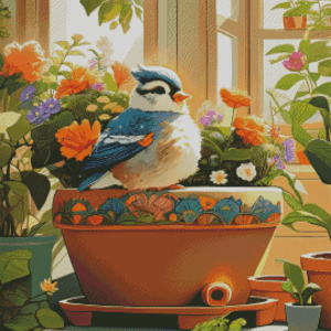 Sakura.ai Birdy 50×65 | Ai Art