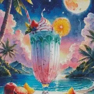 Sakura.ai Milkshake in the Lake 50x65 | Ai Art