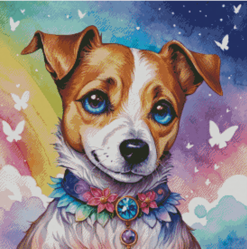 Sakura.ai Rainbow Jack Russel 50x50 56 Farben | Ai Art