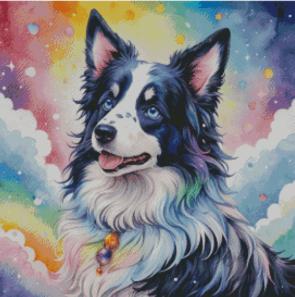 Sakura.ai Rainbow Blue Merle 50×50 56 Farben | Ai Art