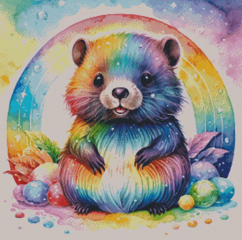 Sakura.ai Rainbow Murmelbär 50x50 56 Farben | Ai Art