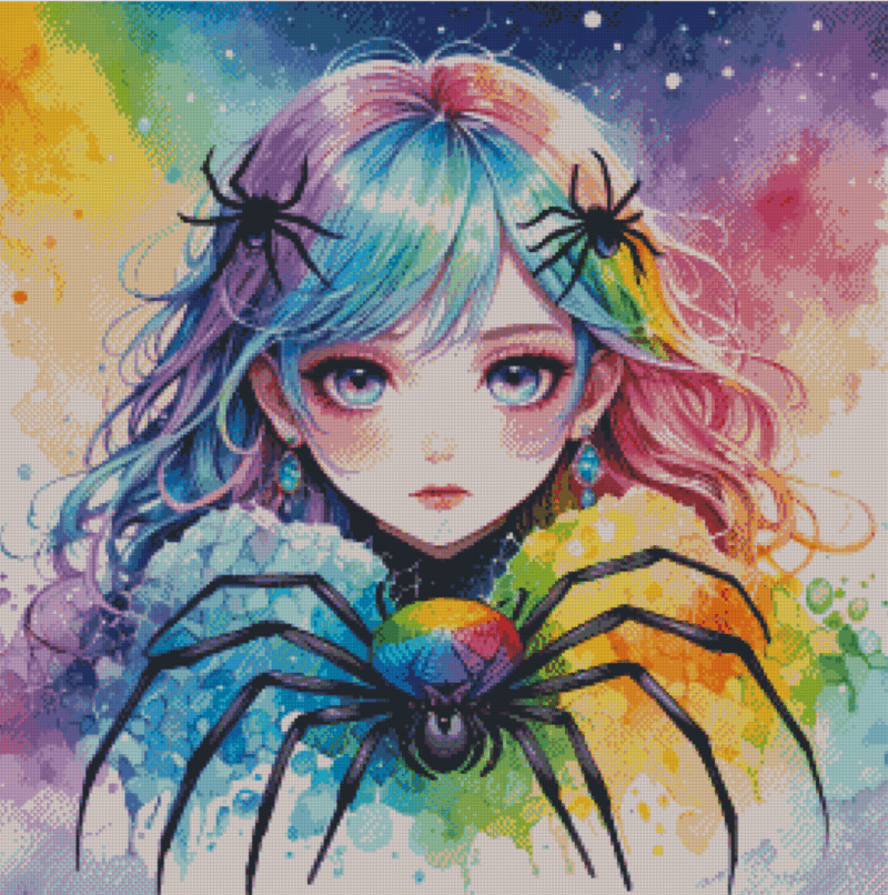 Sakura.ai Rainbow SpiderQueen 50x50 56 Farben | Ai Art