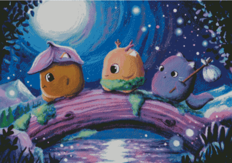 Tiny Tami, Nachtwanderung 50x70 56 Farben