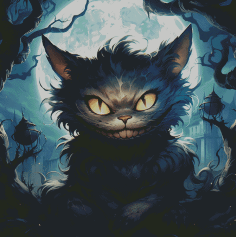 Jackie Schwabe Grinsekatze 150 Farben 80×80 | Ai Art