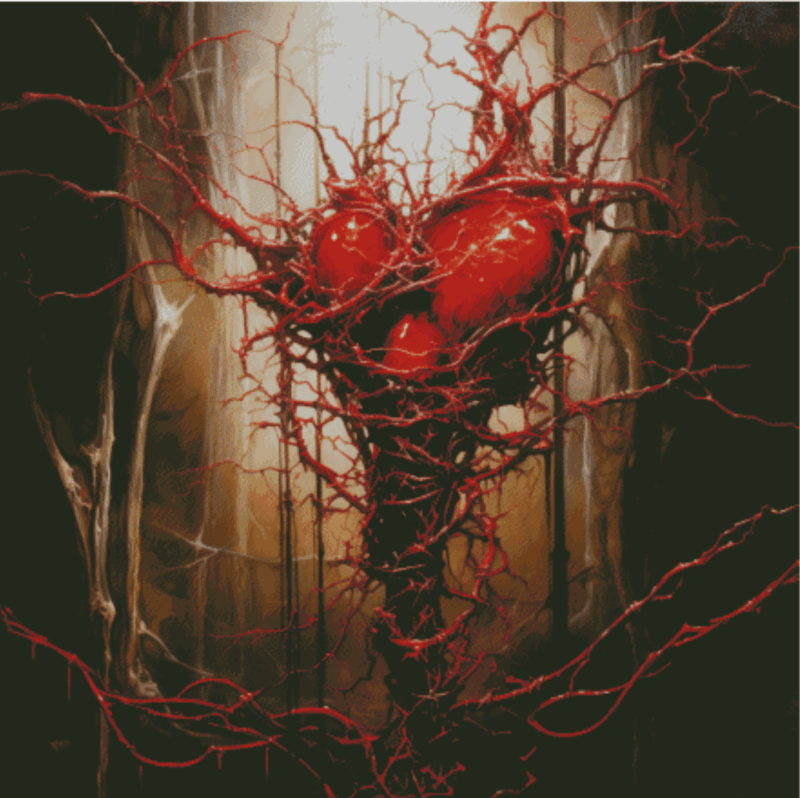 Jackie Schwabe Gefangen 150 Farben 80x80 | Ai Art