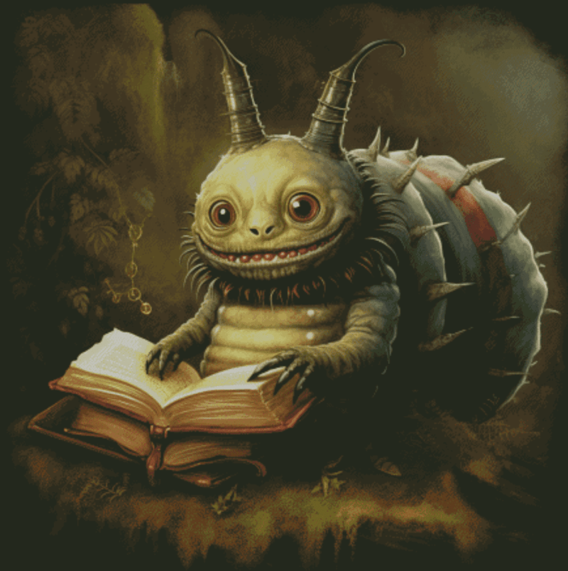 Jackie Schwabe Bücherwurm 150 Farben 80x80 | Ai Art