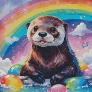Sakura.ai Rainbow cutie Otter 50x50 56 Farben | Ai Art