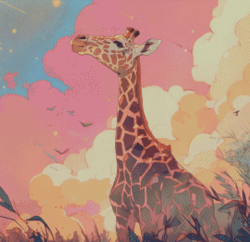 Sakura.ai Abendrot 50x50 56 Farben | Ai Art