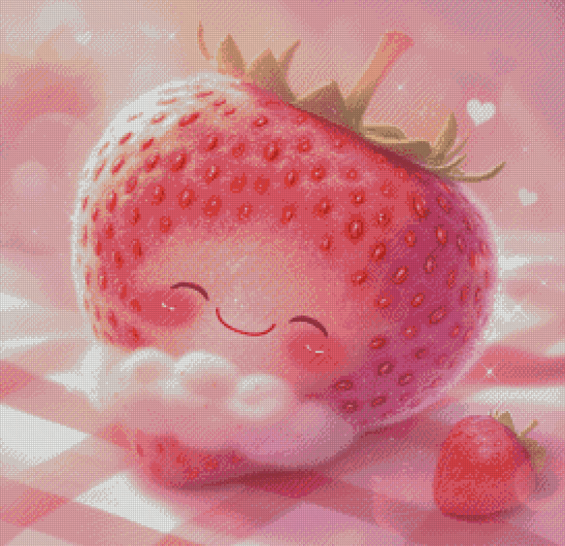Sakura.ai Happy Erdbeere 50x50 56 Farben | Ai Art