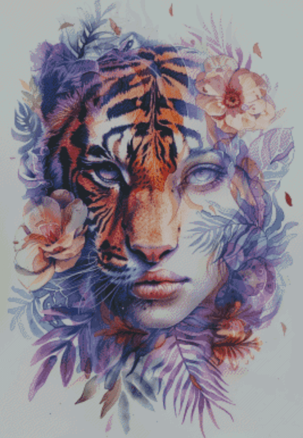 Sakura.ai be a Tiger 50x70 | Ai Art