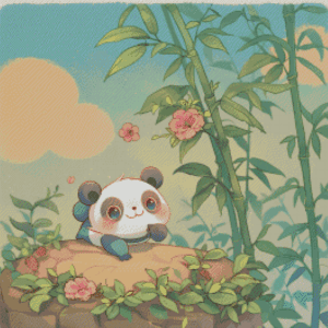 Sakura.ai Pandas Adventure Part 1 50x50 56 Farben | Ai Art