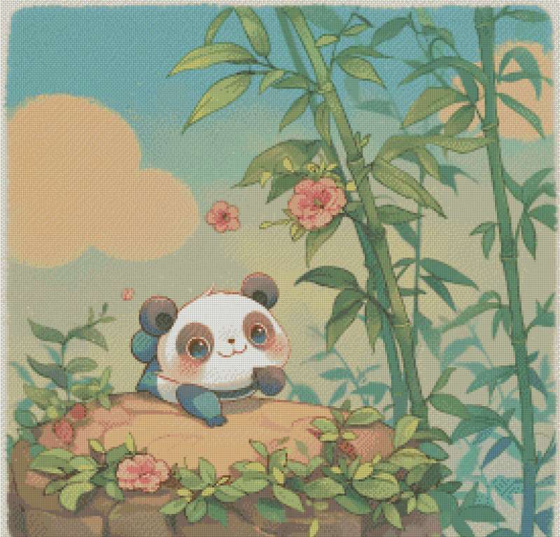 Sakura.ai Pandas Adventure Part 1 50x50 56 Farben | Ai Art