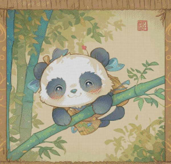 Sakura.ai Pandas Adventure part 2 50x50 56 Farben | Ai Art