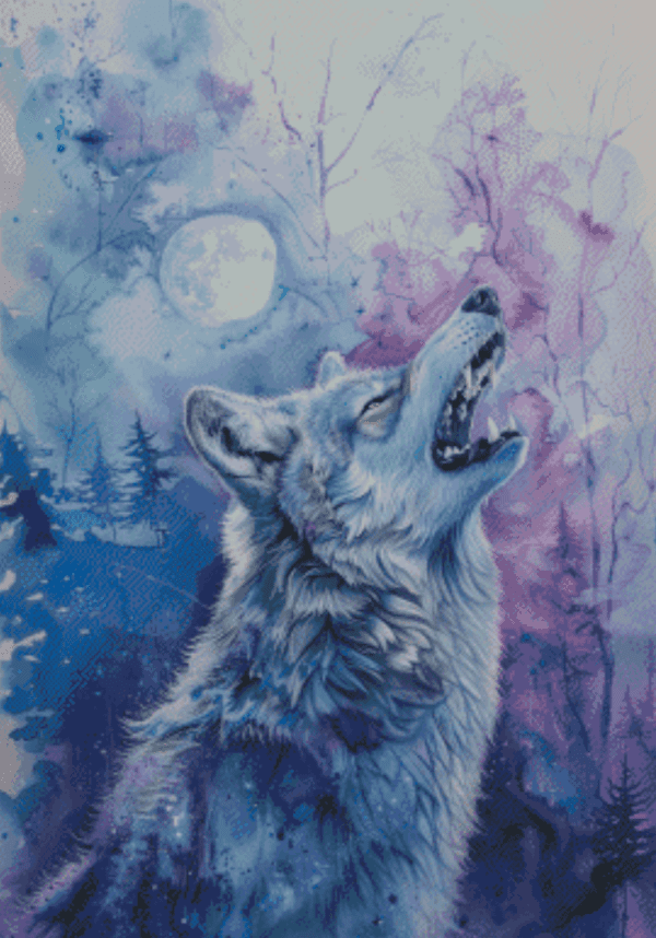 Sakura.ai Wolfsgeheul 50x70 | Ai Art