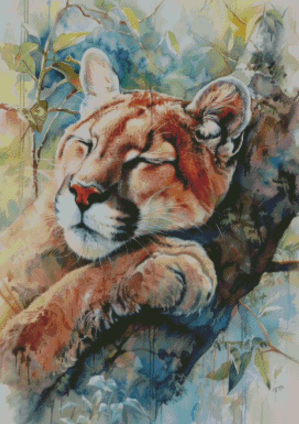 Sakura.ai Sleep well Puma 50x70 | Ai Art