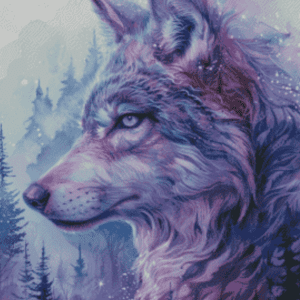 Sakura.ai Wolf view 50x70 | Ai Art