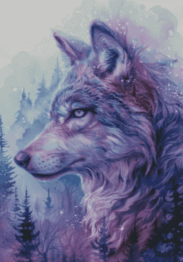 Sakura.ai Wolf view 50x70 | Ai Art
