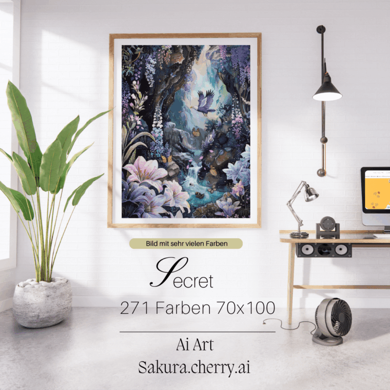 Secret by Sakura.Cherry ai 70x100 271 Farben | Ai Art