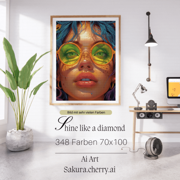 Shine like a Diamond by Sakura Cherry ai 70x100 348 Farben | Ai Art