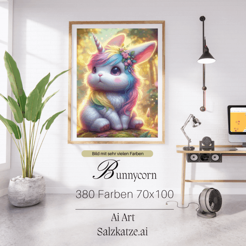 Bunnycorn by Salzkatze.ai 70x100 380 Farben | Ai Art