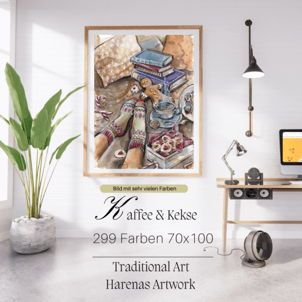 Kaffee & Kekse by Harenas Artwork 70x100 299 Farben LAGER