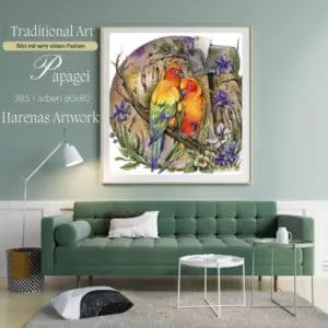 Papagei by Harenas Artwork 80x80 385 Farben