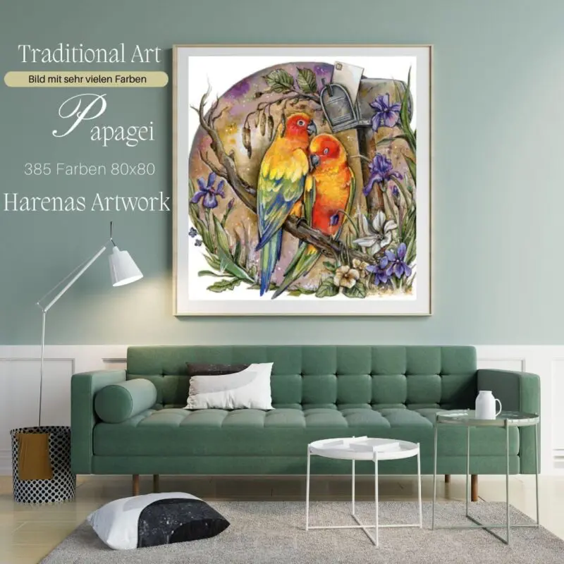 Papagei by Harenas Artwork 80x80 385 Farben