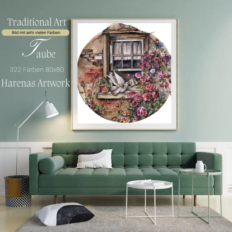Taube by Harenas Artwork 80x80 322 Farben | Ai Art