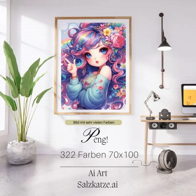 Peng! by Salzkatze.ai 70x100 322 Farben | Ai Art