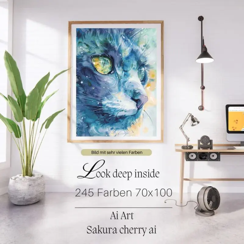 Look deep inside by Sakura.Cherry ai 70x100 245 Farben | Ai Art