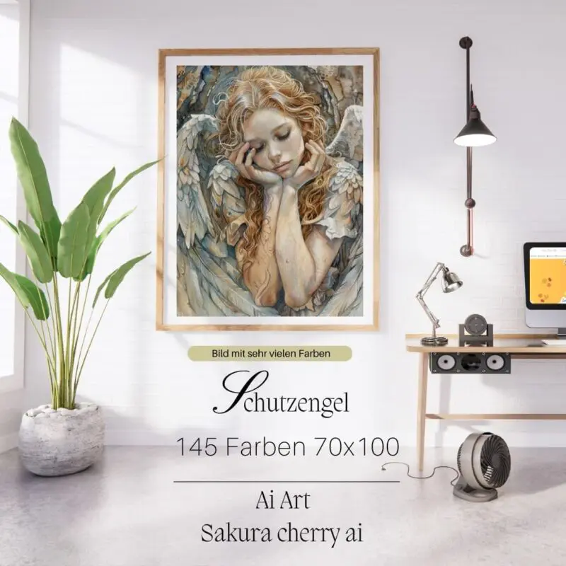 Schutzengel by Sakura cherry ai 70x100 145 Farben | Ai Art