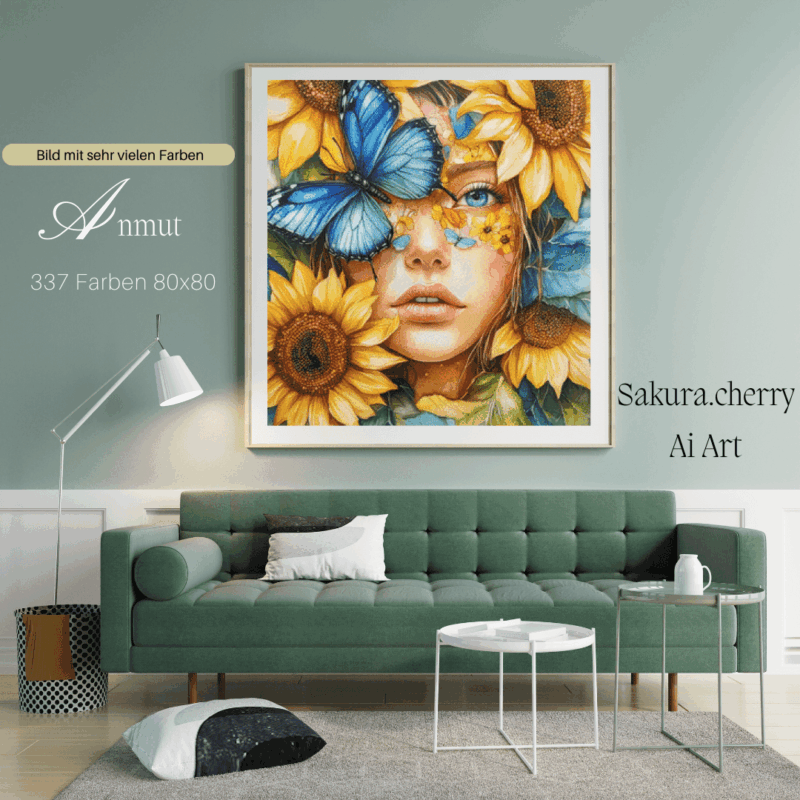 Anmut by Sakura cherry Ai 80x80 337 Farben | Ai Art