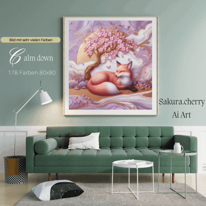Calm down by Salzkatze.ai 80x80 179 Farben | Ai Art