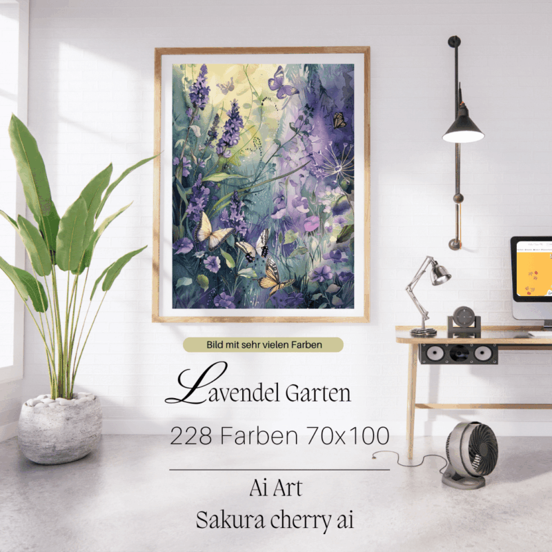 Lavendel Garten by Sakura.Cherry ai 70x100 228 Farben | Ai Art