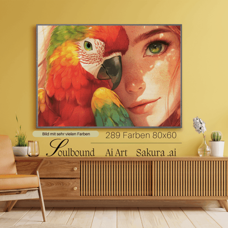 Soulbound by Sakura.Cherry ai 60x80 289 Farben | Ai Art