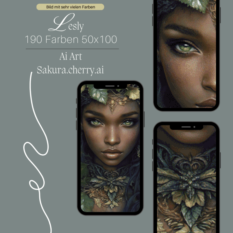 Lesly by Sakura.Cherry ai 50x100 190 Farben | Ai Art