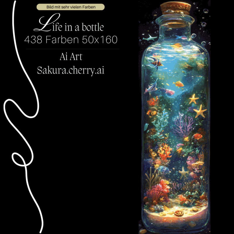 Life in a Bottle by Sakura.Cherry ai 50×160 438 Farben | Ai Art