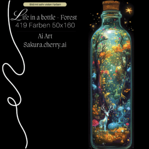 Life in a Bottle - Forest by Sakura.Cherry ai 50×160 419 Farben | Ai Art