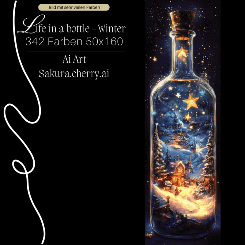 Life in a Bottle - Winter by Sakura.Cherry ai 50×160 342 Farben | Ai Art