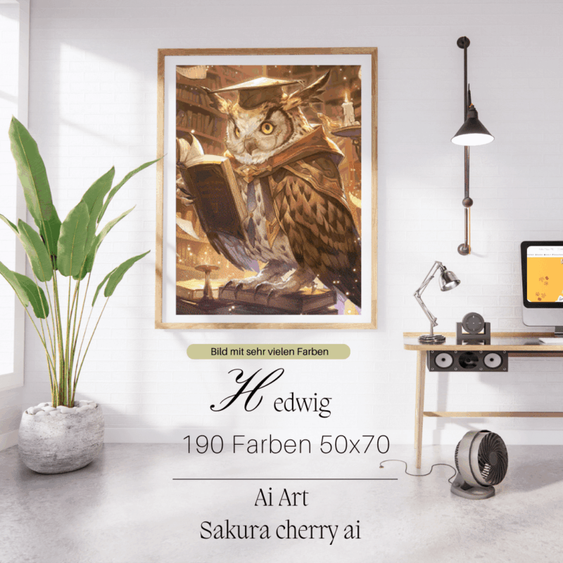Hedwig by Sakura.Cherry ai 50x70 190 Farben | Ai Art