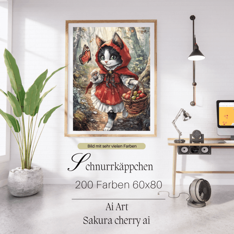 Schnurrkäppchen by Sakura.Cherry ai 60x80 200 Farben | Ai Art