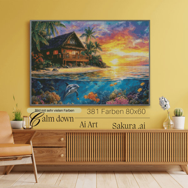 Calm down by Sakura.Cherry ai 80x60 381 Farben | Ai Art