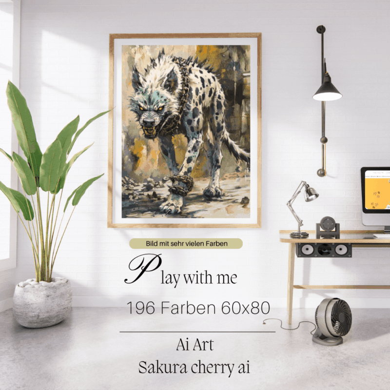 Play with me by Sakura.Cherry ai 60x80 196 Farben | Ai Art