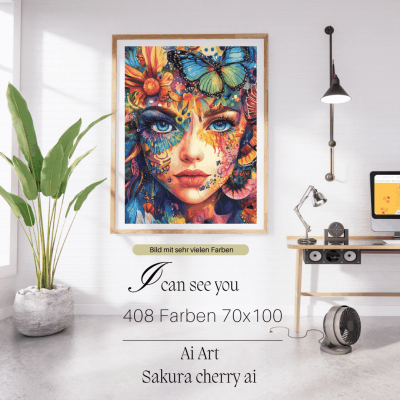 I can see you by Sakura.Cherry ai 70x100 408 Farben | Ai Art