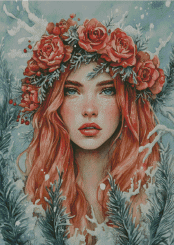 Sakura.ai Winter Queen 50x70 | Ai Art