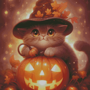 Sakura.ai Halloween Mauzi 50x70 | Ai Art