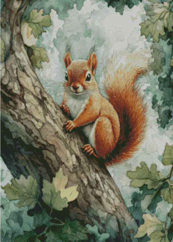 Sakura.ai Cozy Squirrel 50x70 | Ai Art