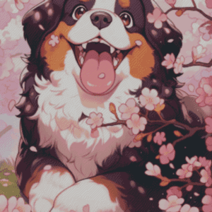 Sakura.ai Happy Spring Börchi 50x70 | Ai Art
