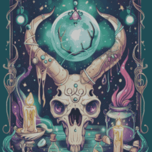 Sakura.ai Tarot Card Flame 50x70 | Ai Art